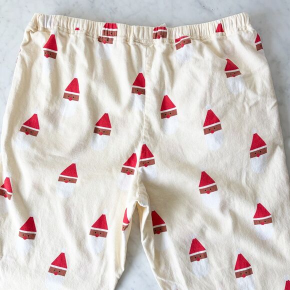 Hanna Andersson Holiday Flannel Pajama Set Scandi Santa on Almond Adult L - Picture 6 of 10